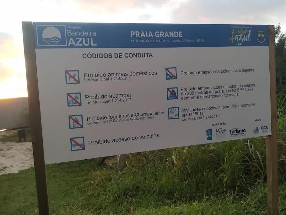 Apto 80M Da Praia Grande Vista Mar! Governador Celso Ramos Εξωτερικό φωτογραφία